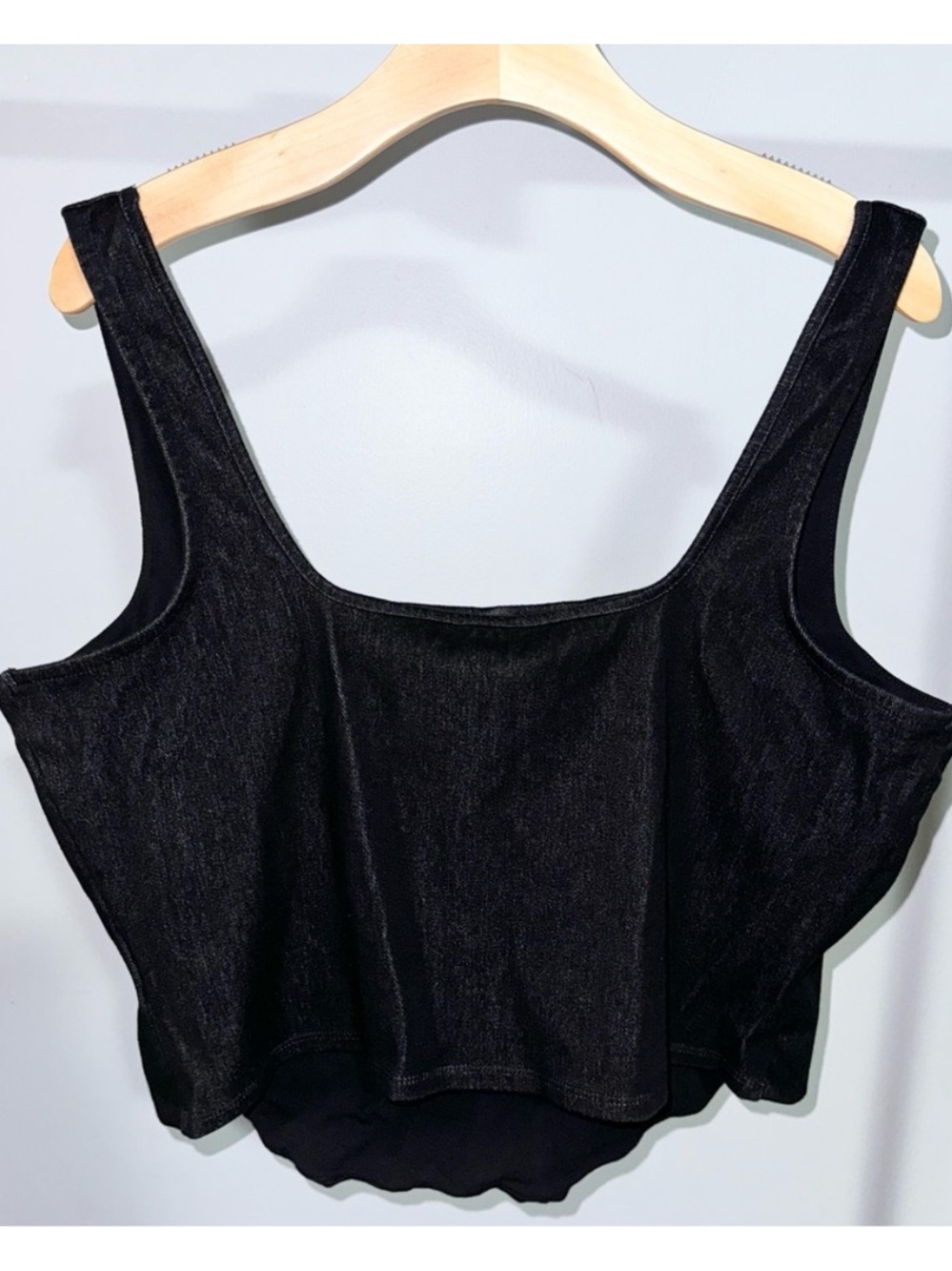 Express Black Denim Body Contour Square Neck Corset Top Size XL NWT! - Picture 6 of 8